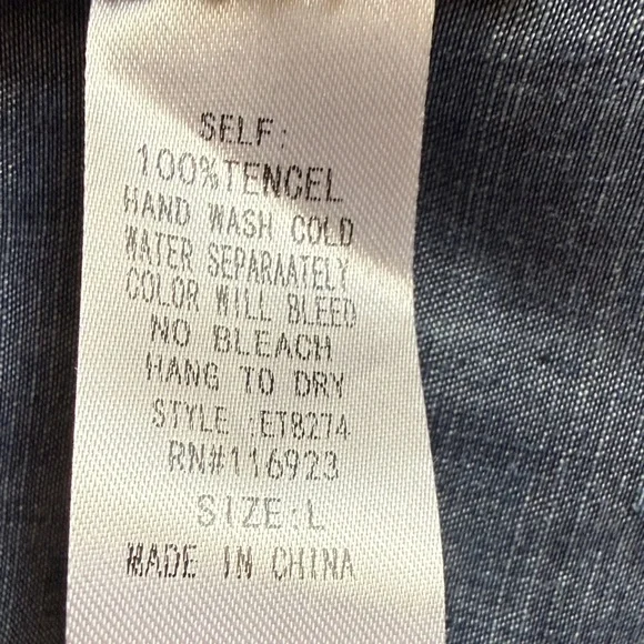 Easel Denim Blue Ruffle Jacket - Picture 8 of 9